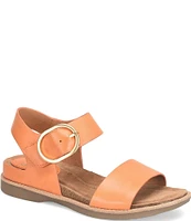 Sofft Bali Leather Oversized Buckle Detail Sandals