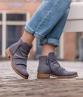 Sofft Beckie II Ruched Leather Zip Booties