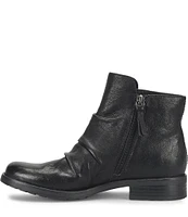 Sofft Beckie II Ruched Leather Zip Booties