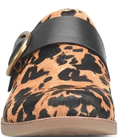 Sofft Billie Cheetah Print Calf Hair Clogs