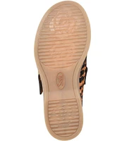 Sofft Billie Cheetah Print Calf Hair Clogs