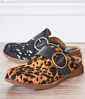 Sofft Billie Spotted Calf Hair Clogs