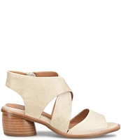 Sofft Camille Leather Zip Architectural Heel Sandals