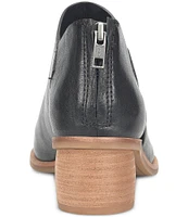 Sofft Carleigh Leather Rounded Stack Heel Peep Toe Shoes