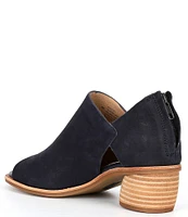 Sofft Carleigh Suede Rounded Stack Heel Peep Toe Shoes