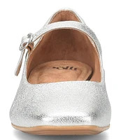 Sofft Elsey Metallic Leather Mary Jane Flats