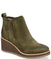 Sofft Emeree Waterproof Suede Leather Wedge Chelsea Booties