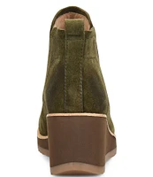 Sofft Emeree Waterproof Suede Leather Wedge Chelsea Booties