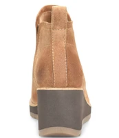 Sofft Emeree Waterproof Suede Leather Wedge Chelsea Booties