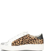 Sofft Fianna Embossed and Metallic Leather Cheetah Sneakers