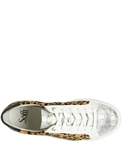 Sofft Fianna Embossed and Metallic Leather Cheetah Sneakers