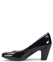 Sofft Lana Rounded Toe Patent Leather Pumps