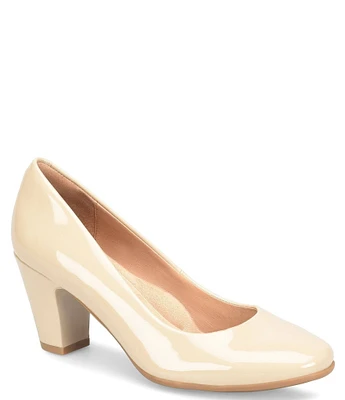 Sofft Lana Rounded Toe Patent Leather Pumps