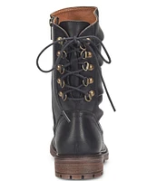 Sofft Leanna Waterproof Leather Lace-Up Moto Boots