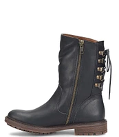 Sofft Leanna Waterproof Leather Lace-Up Moto Boots