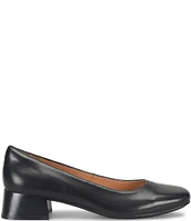 Sofft Lillian Leather Block Heel Pumps