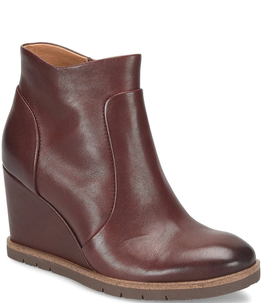 Sofft Maguire Waterproof Leather Wedge Booties