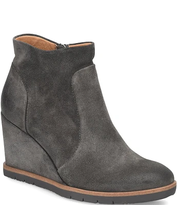 Sofft Maguire Waterproof Suede Wedge Booties