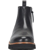 Sofft Paige Leather Lug Sole Booties