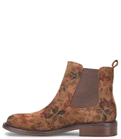 Sofft Pamella Waterproof Suede Floral Chelsea Booties