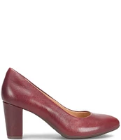 Sofft Parisa Leather Block Heel Pumps