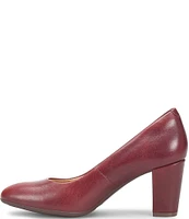 Sofft Parisa Leather Block Heel Pumps