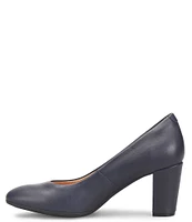 Sofft Parisa Leather Block Heel Pumps