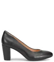 Sofft Parisa Leather Block Heel Pumps