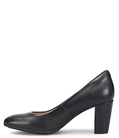 Sofft Parisa Leather Block Heel Pumps