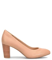 Sofft Parisa Leather Block Heel Pumps