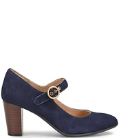 Sofft Petra Almond Toe Mary Jane Suede Pumps