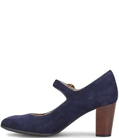 Sofft Petra Almond Toe Mary Jane Suede Pumps