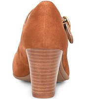 Sofft Petra Almond Toe Mary Jane Suede Pumps