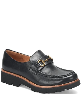 Sofft Prewitt Leather Bit Detail Lug Sole Loafers