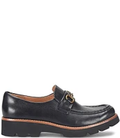 Sofft Prewitt Leather Bit Detail Lug Sole Loafers