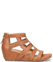 Sofft Rio II Leather Strappy Wedge Sandals