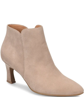 Sofft Sasha Waterproof Suede Kitten Heel Dress Booties