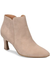 Sofft Sasha Waterproof Suede Kitten Heel Dress Booties