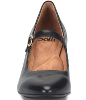 Sofft Sienna Leather Kitten Heel Mary Jane Pumps