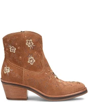 Sofft Sophie Floral Embroidered Suede Western Booties