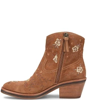 Sofft Sophie Floral Embroidered Suede Western Booties