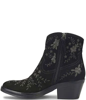 Sofft Sophie Floral Embroidered Suede Western Booties