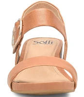 Sofft Vaya Leather Wedge Sandals