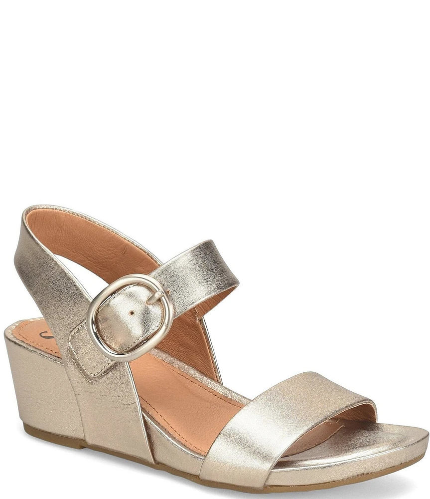 Sofft Vaya Leather Wedge Sandals