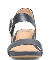 Sofft Vaya Leather Wedge Sandals