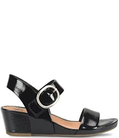 Sofft Vaya Patent Leather Wedge Sandals