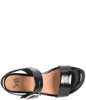 Sofft Vaya Patent Leather Wedge Sandals