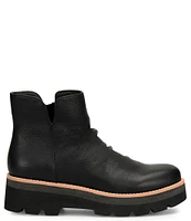 Sofft Pecola Waterproof Slouch Leather Lug Sole Platform Booties