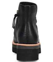 Sofft Pecola Waterproof Slouch Leather Lug Sole Platform Booties