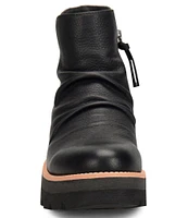 Sofft Pecola Waterproof Slouch Leather Lug Sole Platform Booties